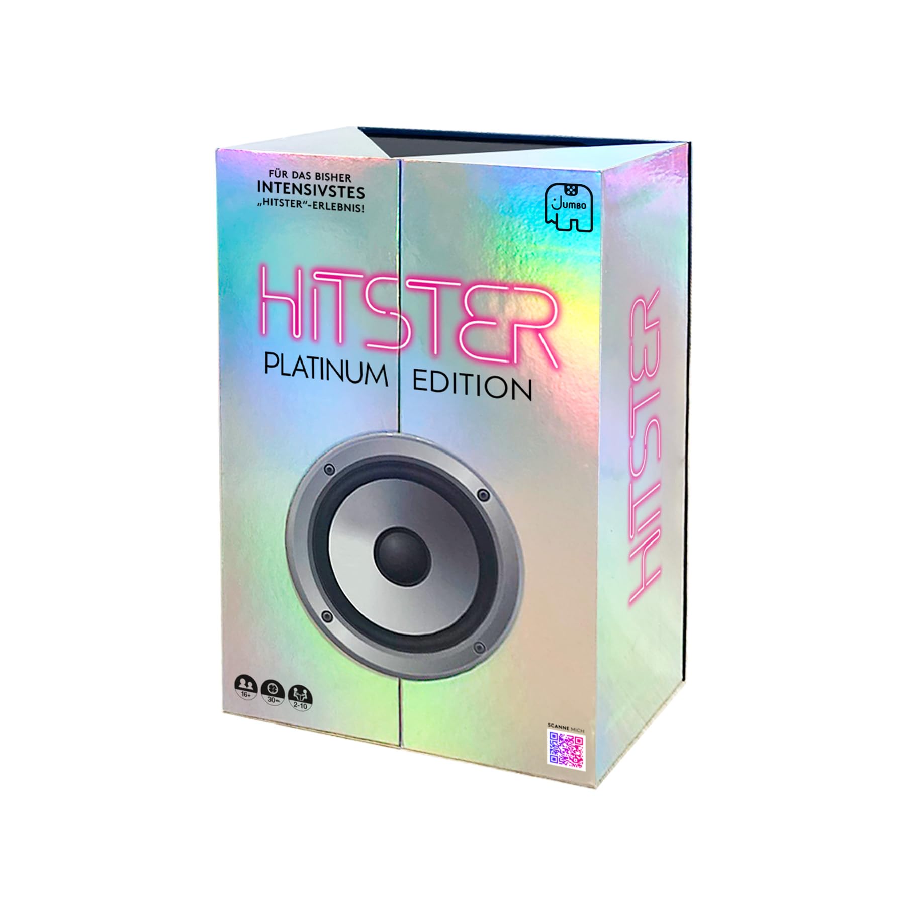 Hitster Platin-Edition – Musik-Partyspiel mit 500 Songs aus Pop, Rock, Hip-Hop, Dance & mehr, inkl. Lautsprecher