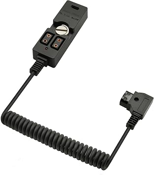 D-Tap Male to 2 Port Female Splitter Power Cable Hub with Indicator Light and USB-C Type C Port, Suitable for Anton Bauer V Mount, ARRI, RED, TILTA, Steadicam, IDX Battery, 59"