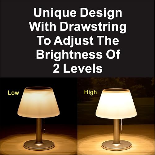 Miniatura 6 de Lámpara de mesa solar para interiores y exteriores, 10 luces LED de noche del atardecer al amanecer con interruptor de encendidoapagado, decoración