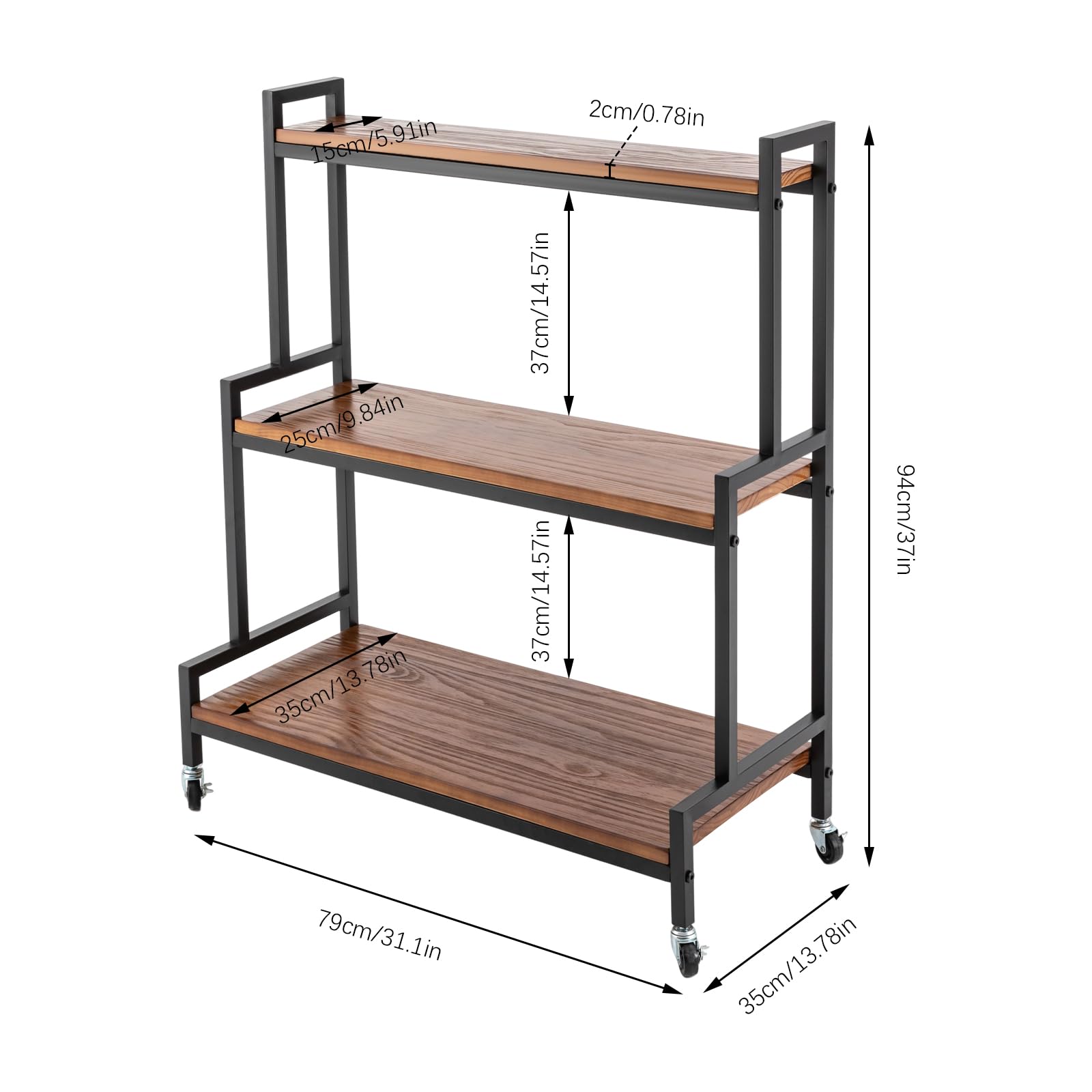 Amazon.com : 3 Tier Plant Stand with Wheels, Rolling Plant Shelves