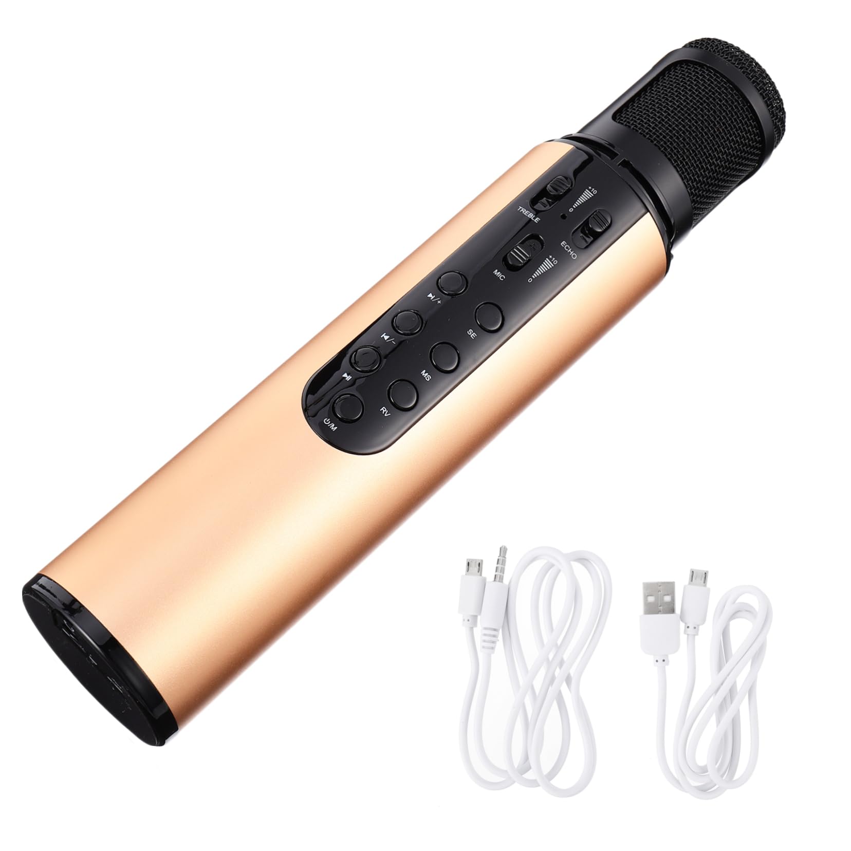 YARNOW Micrófono Inalámbrico Dorado Batería de 2600mah y Aleación de Aluminio, Multifuncional para Amplificar Sonido en Reuniones y Conferencias