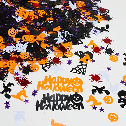 SmartMaster Halloween Konfetti, 60g Confetti Streudeko Halloween Tischdeko, Konfetti Biologisch Abbaubar für Halloween Party Deko, Konfetti Bunt in Form von Kürbissen, Spinnen, Geister, Hexen usw Cover