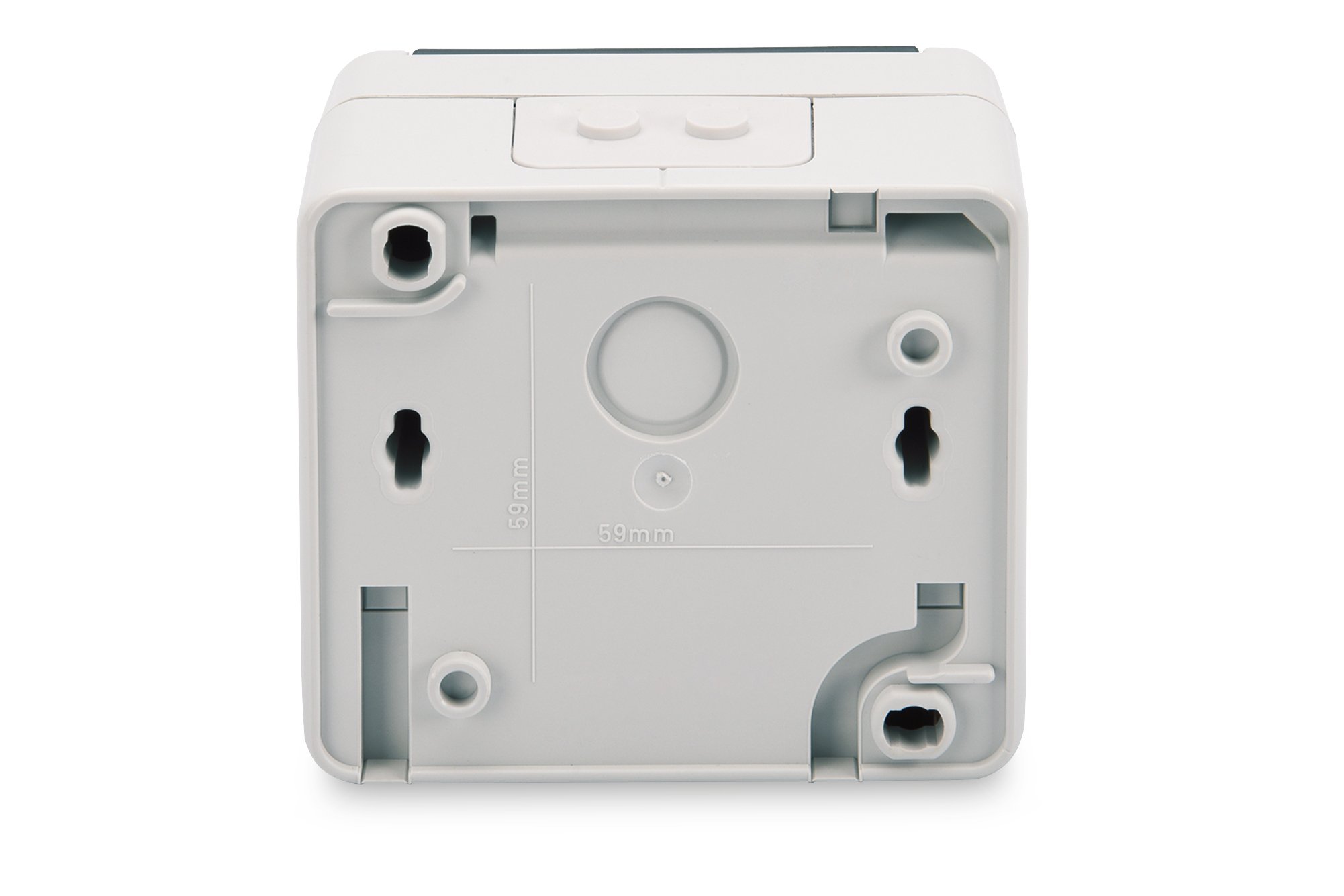 DIGITUS Set: Prise réseau Outdoor IP44 (1 pièce) - Avec support pour modules Keystone (1 pièce) - Avec prise réseau Cat 6A Keystone Module (2 pièces)