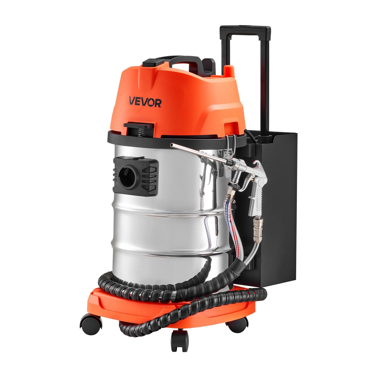 VEVOR Walnuss Strahlgerät 30 L, Sandstrahlgerät 1600 W, Sandstrahlanlage zur Entkohlung von Ansaugkrümmern & Ventilen, Sandstrahler inkl. 2,5 kg Walnussschalen & 23 Adapter