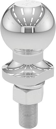 Miniatura 7 de CURT 40065 Bola de enganche cromada para remolque, 3,500 libras, diámetro de 2 pulgadas, vástago de 34 x 2-18 pulgadas