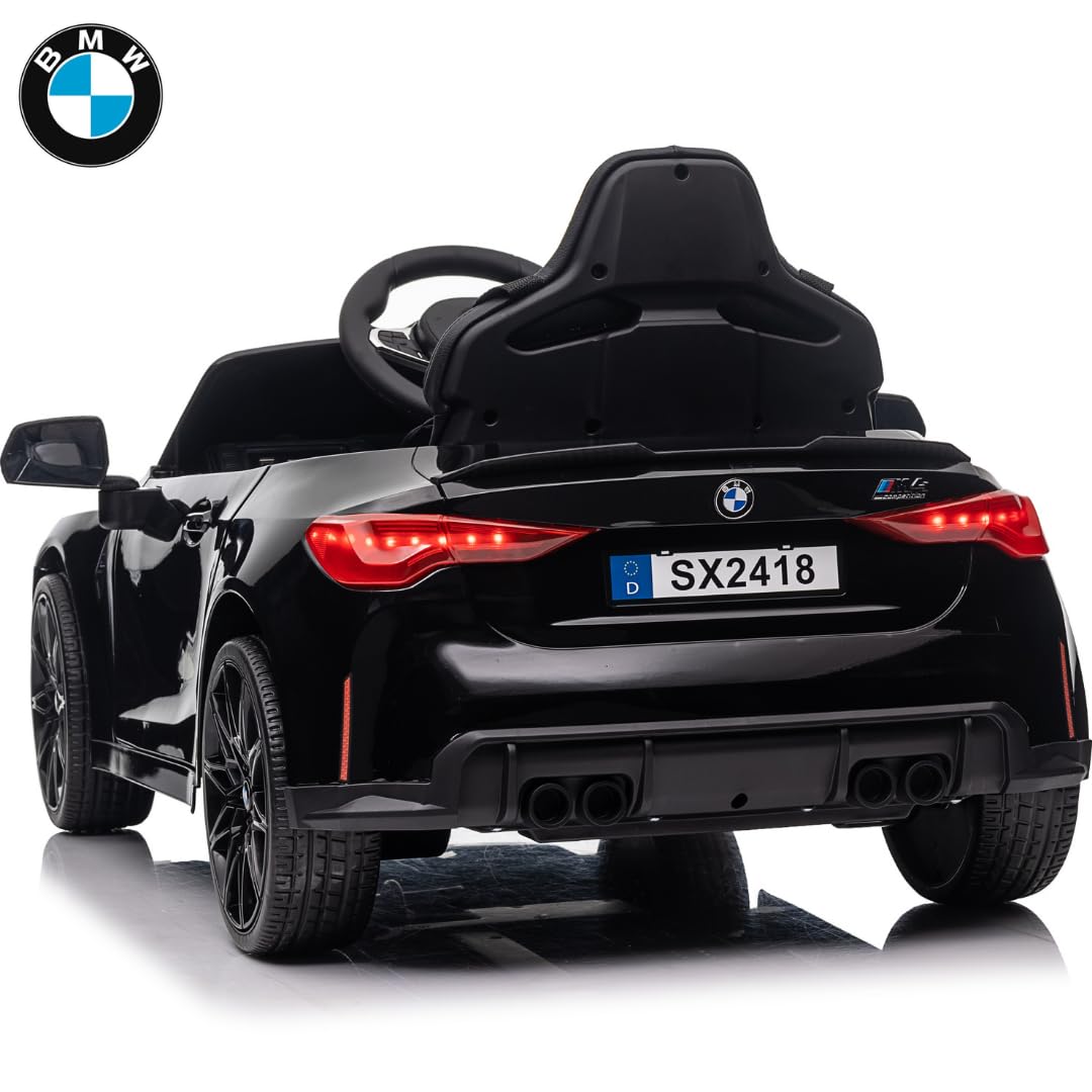 BMW M4 Véhicule électrique pour enfant avec télécommande 12 V 1 à 5 ans Noir