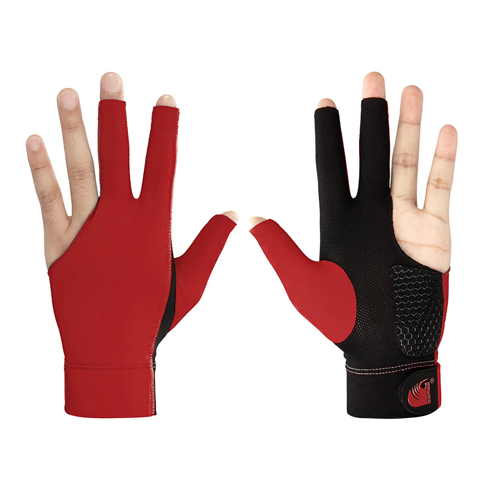 ITODA Guanti da biliardo per mano sinistra Guanti elastici da biliardo resistenti all'usura 3 dita Guanti da spettacolo sportivi