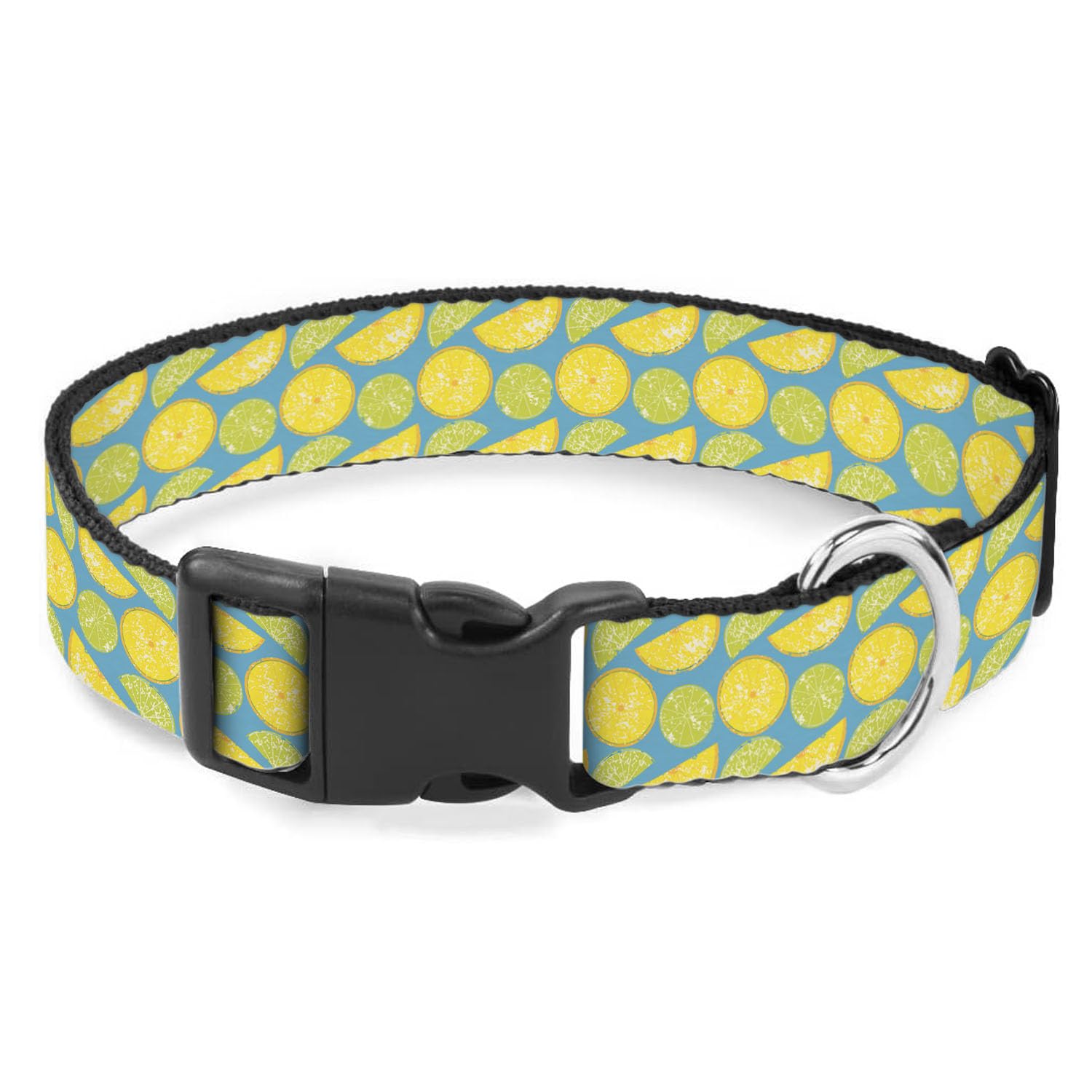 Yellow Green Lemon Slice Fruit Pet Collar Cat Dog Neck Strap Quick Release Buckle Adjustable Female Male Puppy Corgi