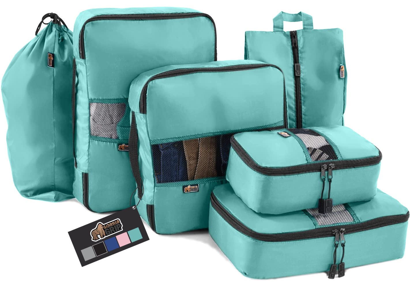 Buy Gorilla GripGorilla Grip 6 Piece Packing Cubes Set, Compression