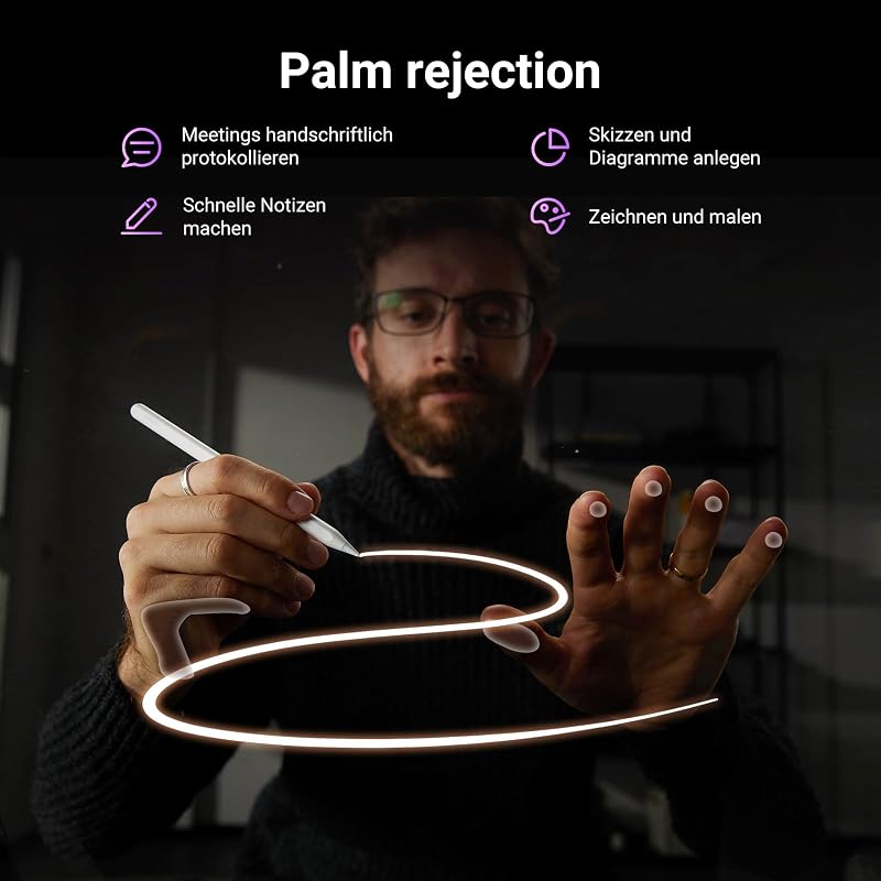 UGREEN Stylus Ceruza iPad-hez Mágneses Vezeték Nélküli Töltés Dőlésszög Érzékelés iPad Pro 11" 12.9" iPad Air Kompatibilis Fehér