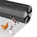 Hardware Cloth 1/2 inch - 48in x 50ft 19GA Black Galvanized Chicken Wire Mesh Roll, Hot-Dipped After Welding for Chicken Coop, Rabbit Cages & Garden Fencing – Poultry Netting & Chicken Wire Fencing