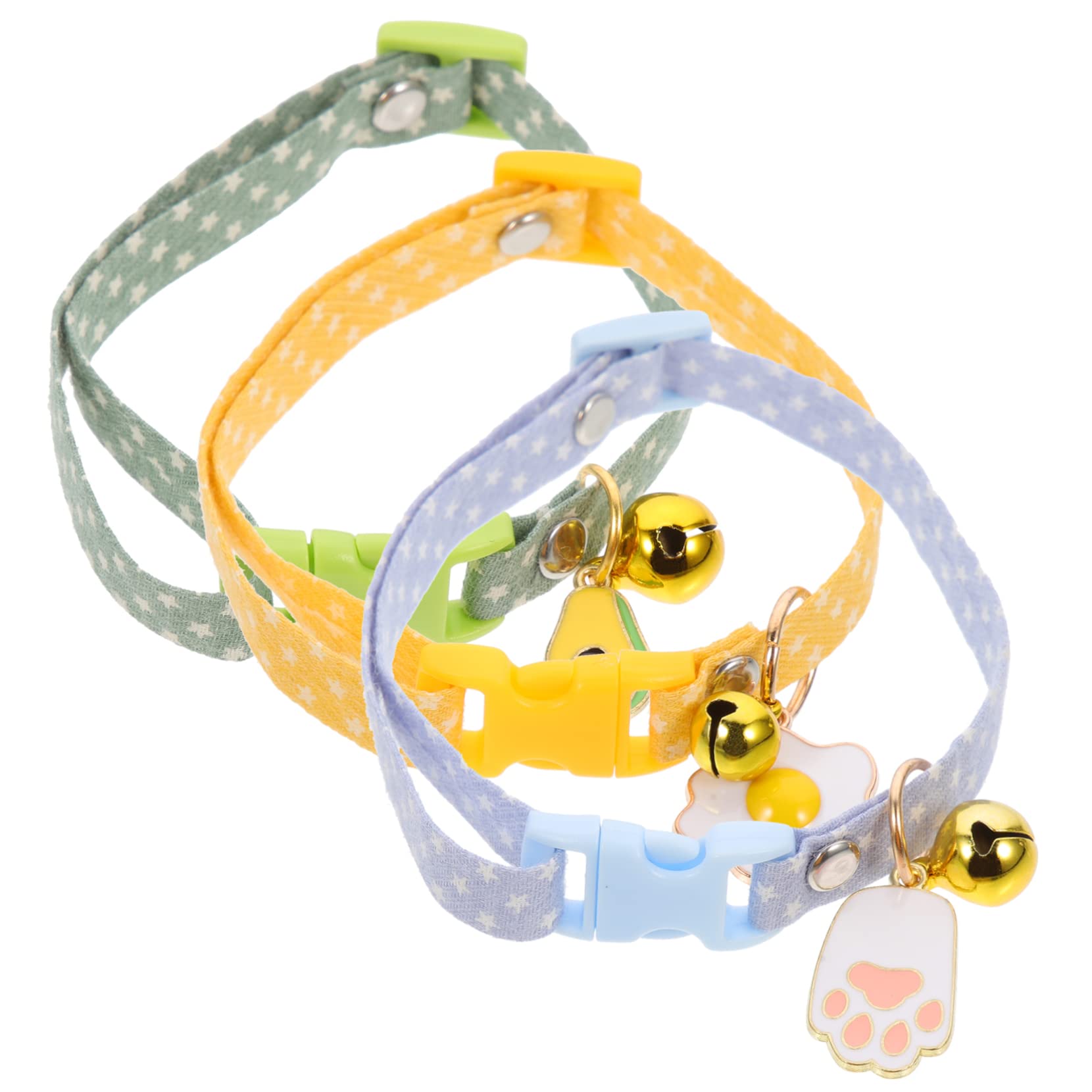 Happyyami 12pièces Collier Décoratif pour Chat avec Pendentifs Avocat Réglable Et Confortable De Avocat Œuf Plat De Patte Bleue pour Chats Et Chatons Parfait pour Fêtes Photos