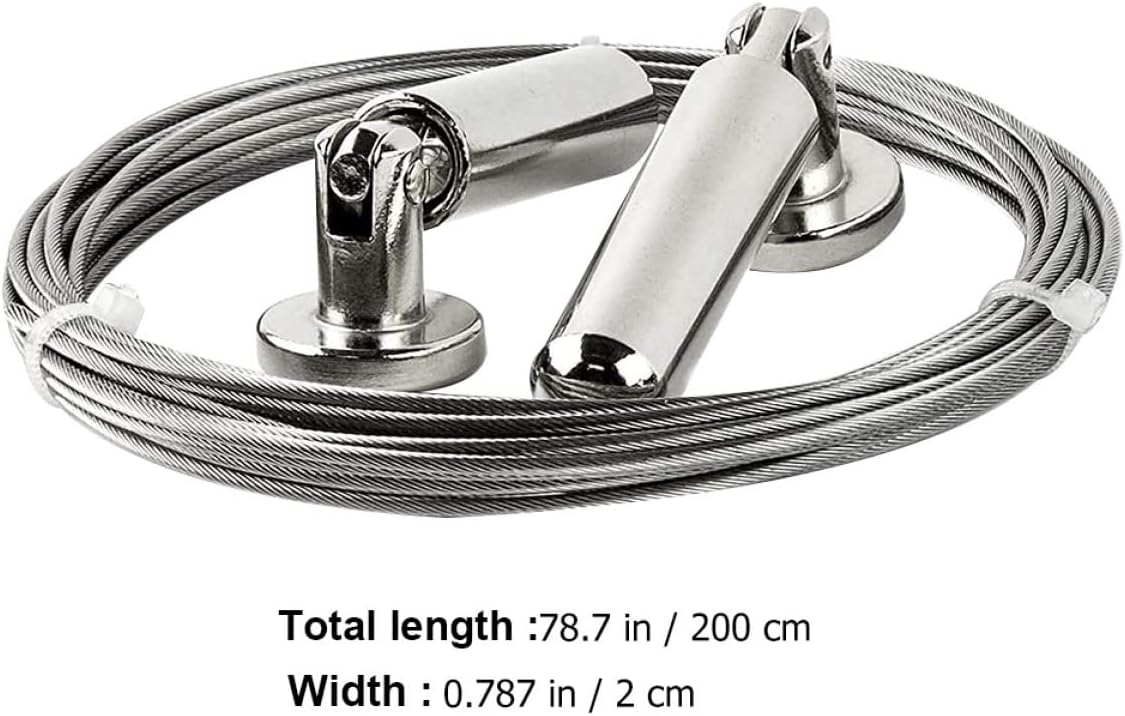 Curtain Tension Wire 6ft Stainless Steel No Drill Photo Hanging Clothesline Heavy Duty for Decor
