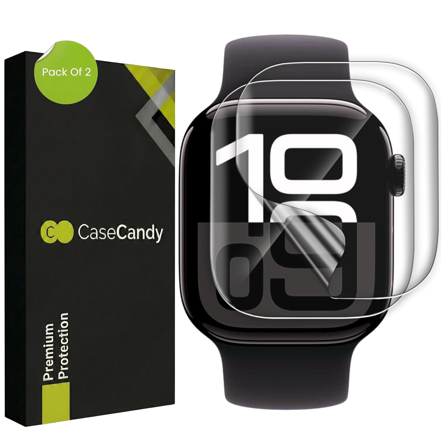 BIGFACE Casecandy® – [Pack of 2 Screen Protector Guard For Apple Watch 46mm Series 11/10 | HD Screen Guard for Apple Watch Series 10 / Series 11 46mm - HD/Easy Installation Kit-image-24