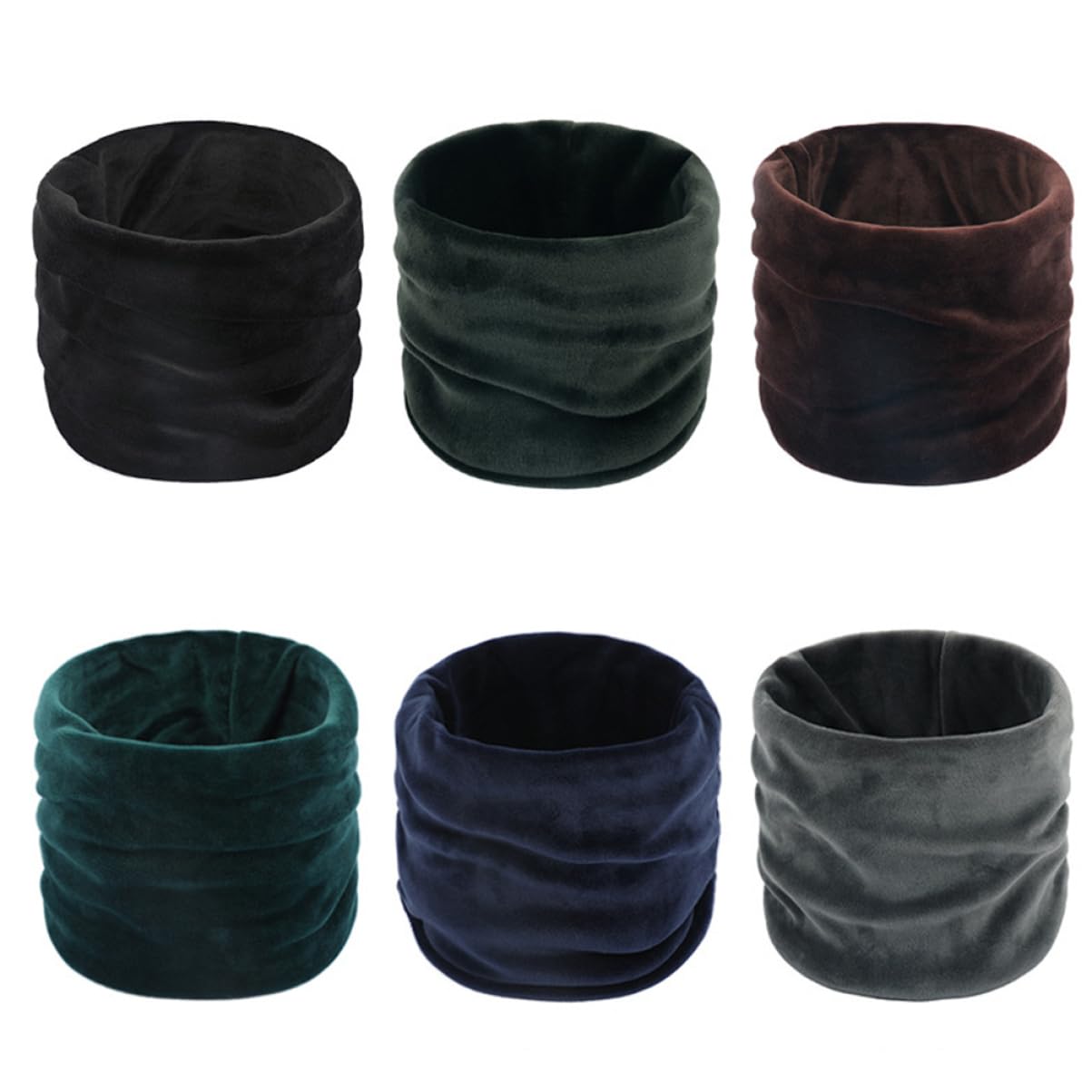 FOMIYES Winter Outdoor Scarf for Men and Women Cold Scarf Circle Collar Neck Warmer with Thick Fluffy Lining Dark Green Stylish and Comfortable for Fall and Winter Seasons