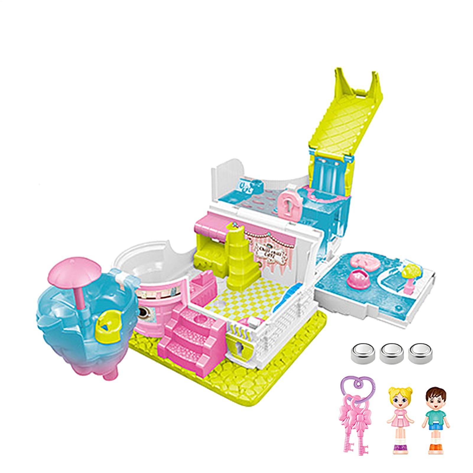 Princess Castle - Playset Princess Lights & Dancing Castle Musical Toy - Dream Doll House Furniture Pink Girl Toys, with Lights, Doll House Christmas Decorations Gift for Ages 3+