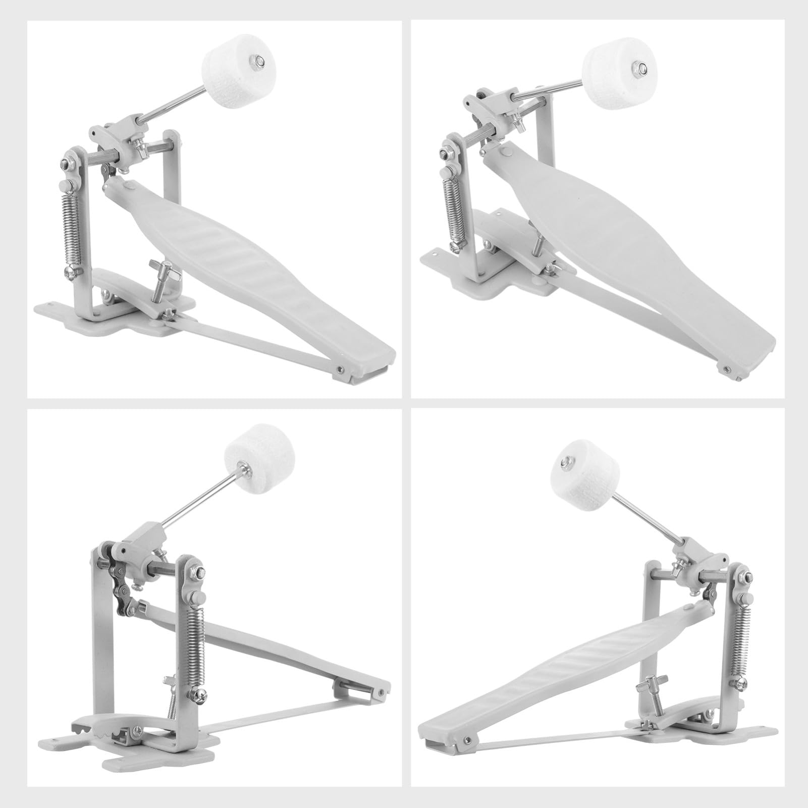 Pedale Singolo per Batteria Battitore Grancassa in Metallo Argento | Ricambio per Pedale, Accessorio per Jazz Drum ed Elettronica, per Pratiche e Ricambi, Finitura Argento