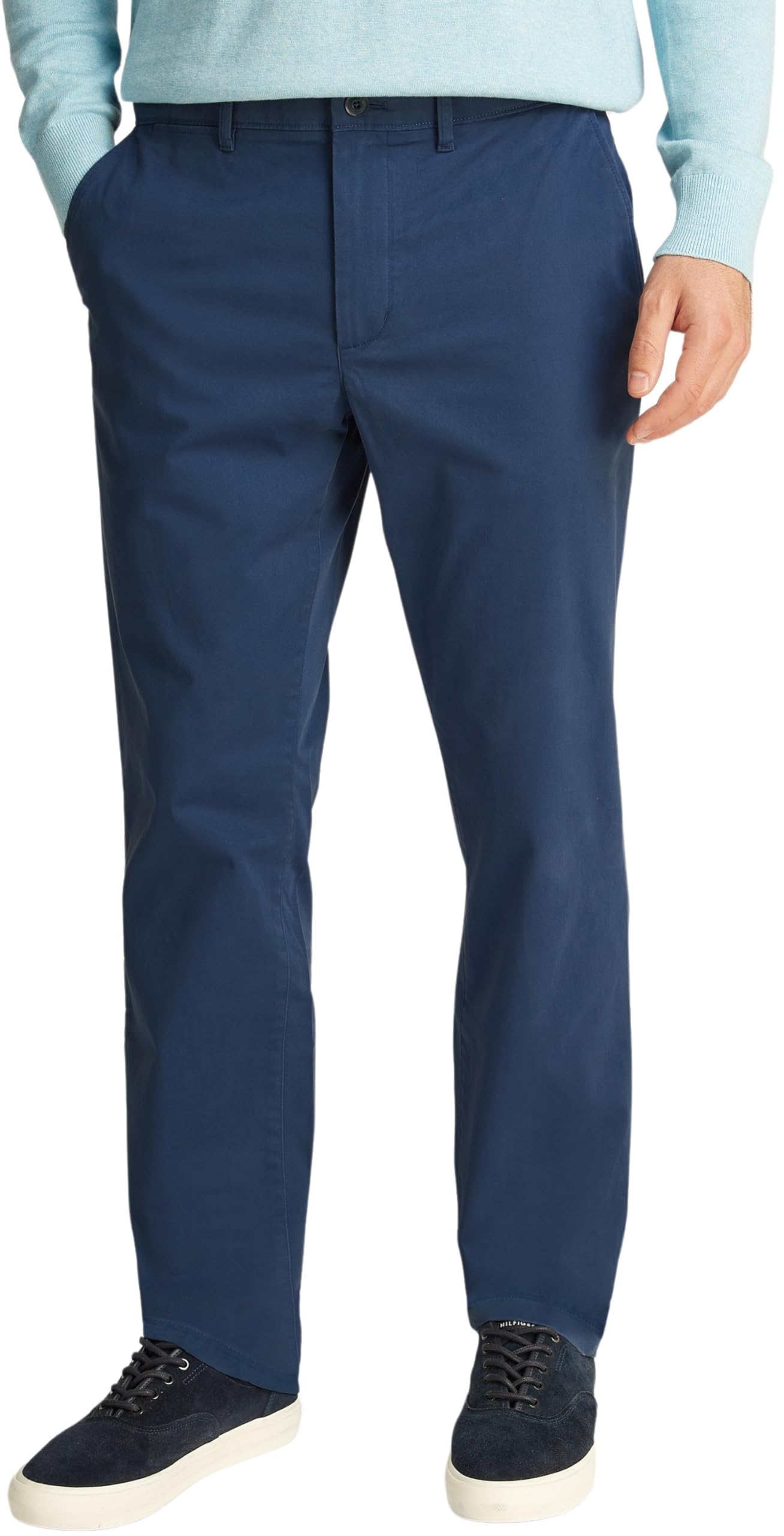 Tommy Hilfiger Herren Chino Hose Denton Satin Straight Fit