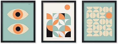 Miniatura 57 de Poster Master Juego de 3 pósteres Bauhaus - Imprimir geométrico - Arte de puntos de colores - Arte de formas geométricas - Regalo para hombres y