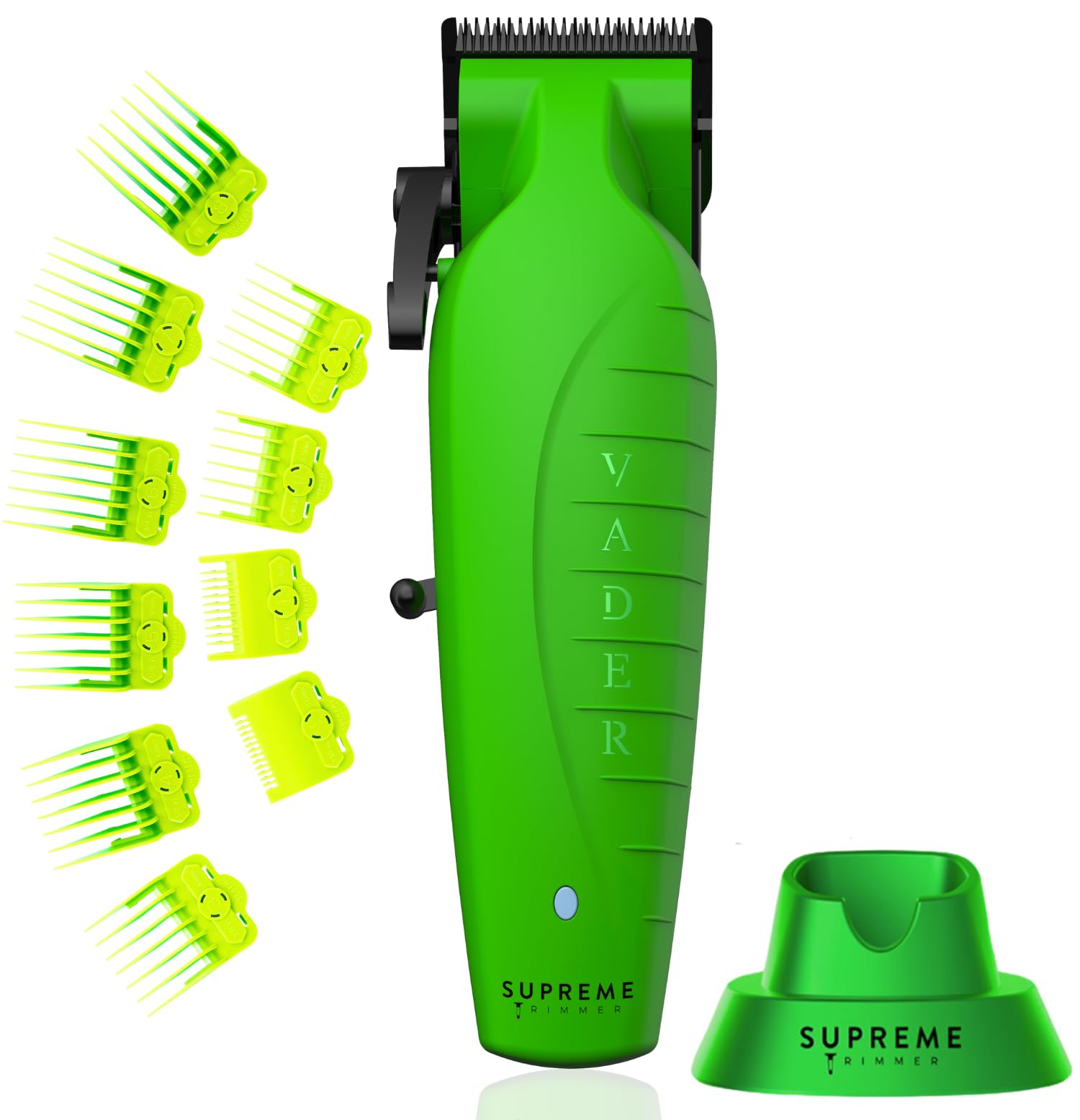 Supreme TrimmerVader Clipper with DLC Taper Blade STC5098 | 210 Min Run Time 7500 RPM Hair Trimmer | Professional Brushless Motor Barber Clipper | Acid