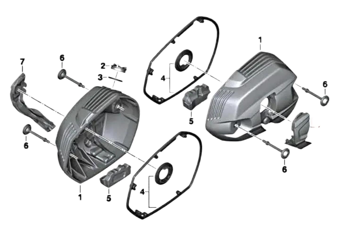 Kit completo di guarnizioni compatibile con R Series 2 2 Sport R1200 R1200GS ADV R1200R R1200RT Parti del paraolio della guarnizione del cilindro della frizione del motore