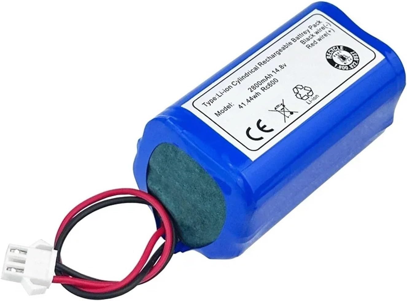 14.8V 2800/4800 Li-ion Battery Pack SM 3P Plug，Compatible For Airrobo，P20 Robot Vacuum Cleaner Parts Replacement(4800mAh 1pcs)