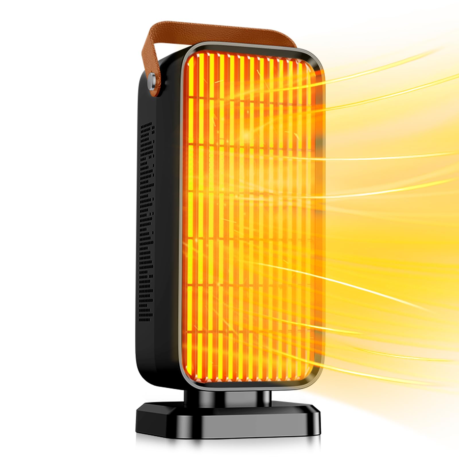 Space Heater,1500W Space Heaters for Indoor Use Large Room, Portable Mini Desk Ceramic Heater,Overheating Protection,Anti tipping Protection,Suitable for Offices,Garages,Homes (Black)