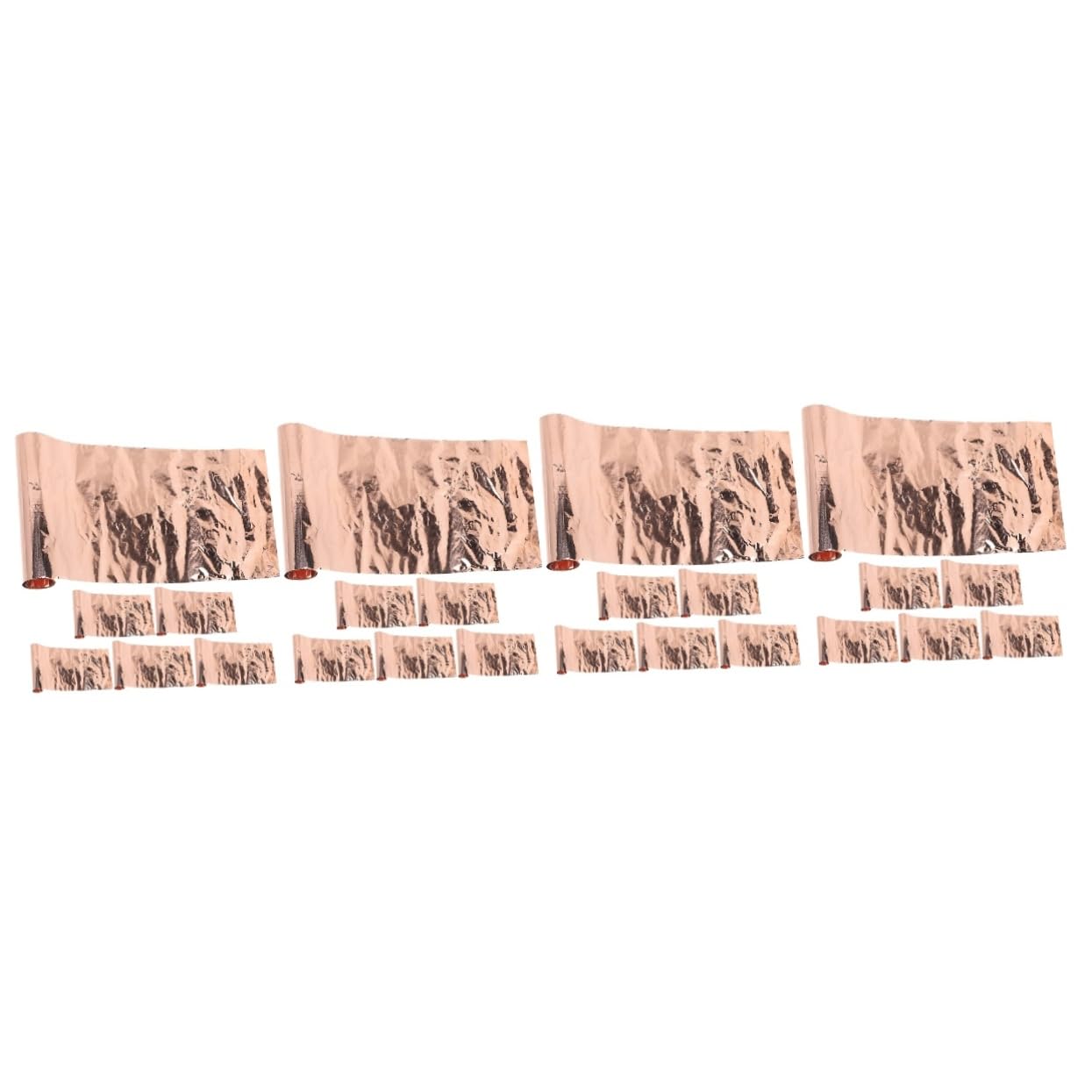 Zerodeko 24rolls Copper Sheets for Projects Thick Copper Foil Plate Metal Crafting Material for Jewelry Electrical and Industrial Use