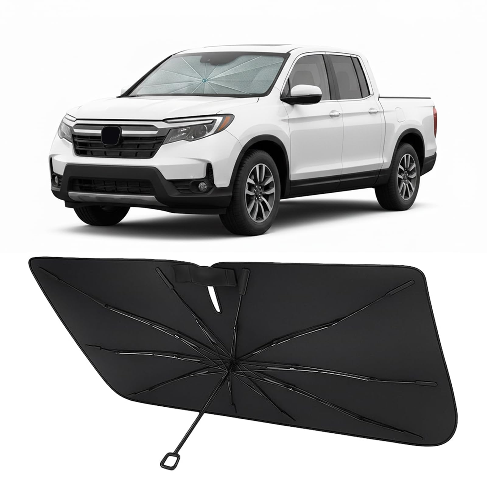 Proadsy Custom Fit 2017-2026 Honda Ridgeline Windshield Sun Shade Umbrella