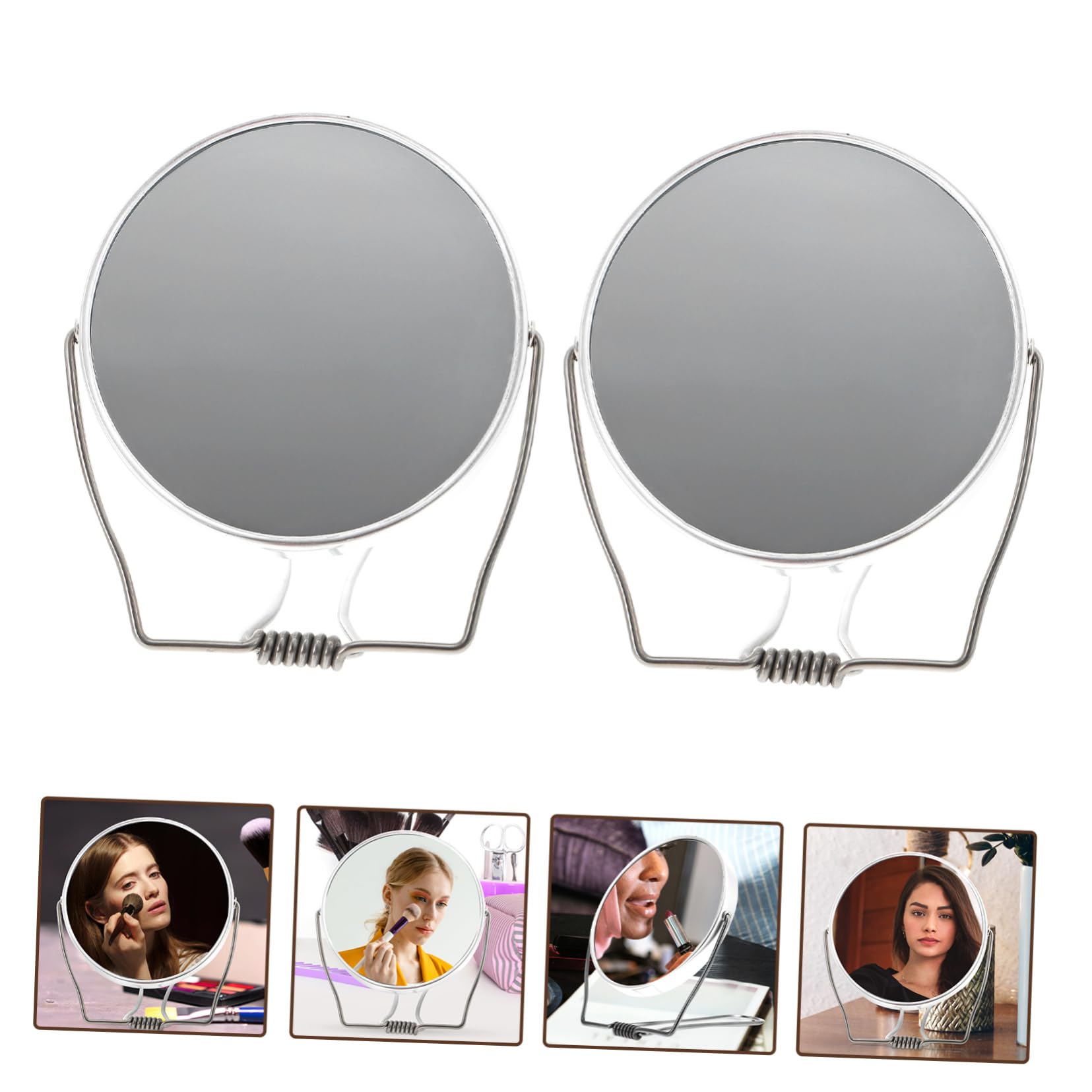 Beavorty 3 Set Di Specchietti Compatti Per Il Trucco Pieghevoli Specchietti Bifacciali Per Saloni Di Bellezza Casa Ed Eventi 2 Pezzi * 3
