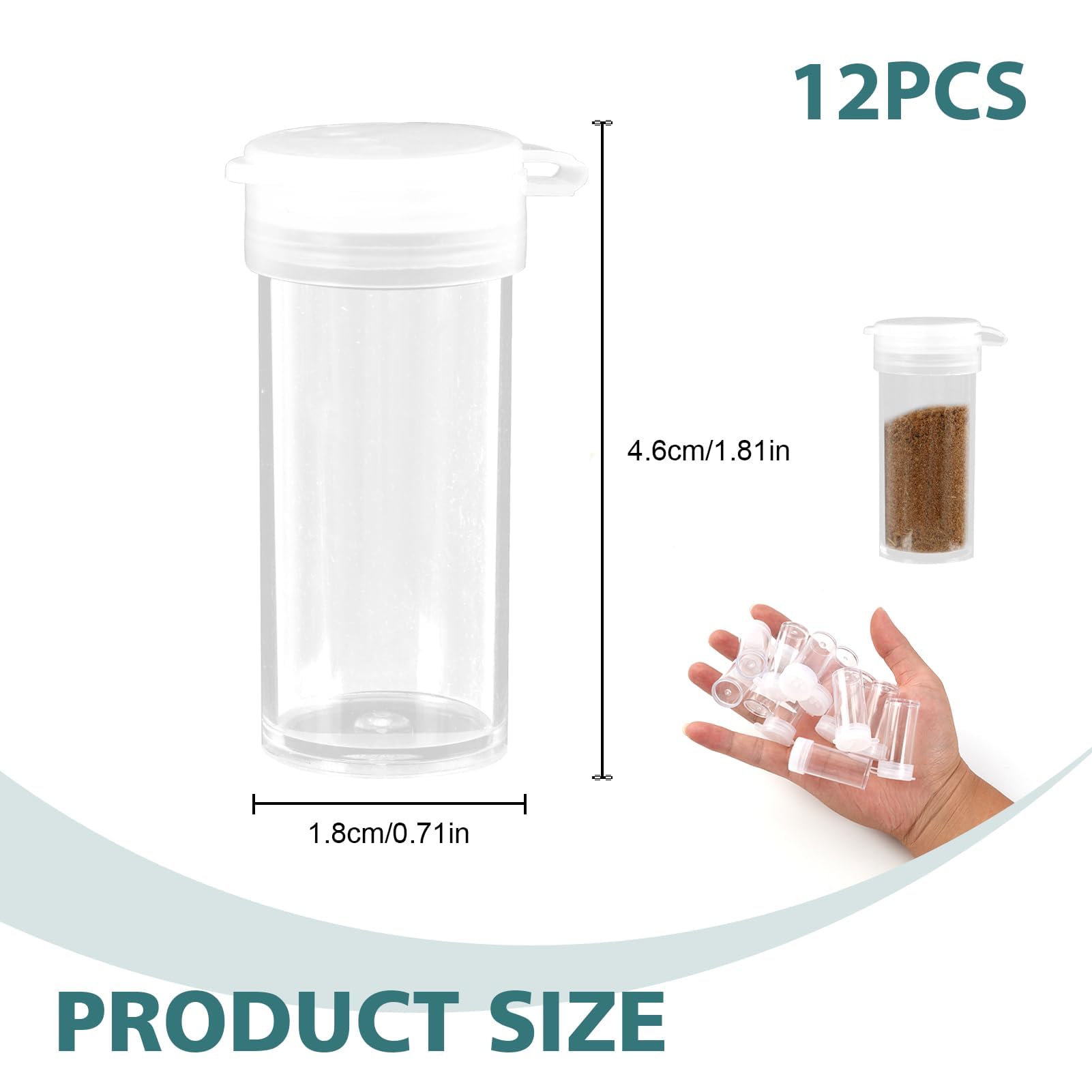 Juego de 12 Saleros de Plástico Extrapequeños - Botellas Mini para Sal y Pimienta con Tapa, Dispensadores Portátiles para Fiambreras, Camping y Picnic.，pequeño mini salero y pimentero