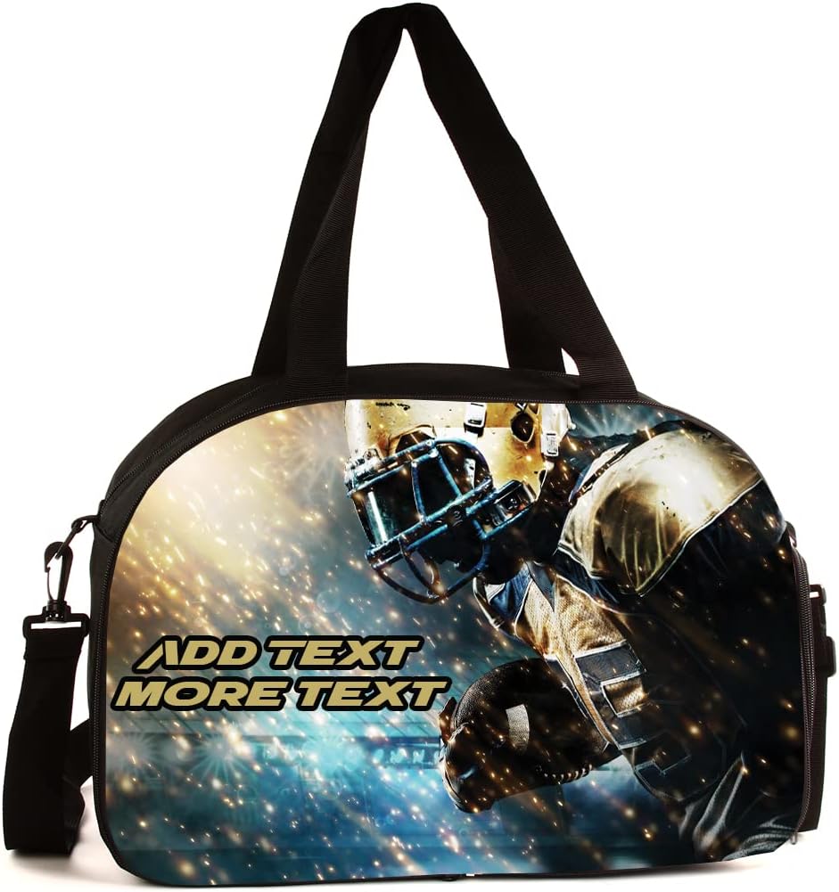 Sport Gym Duffel Bag Personalized Customized - Football Player