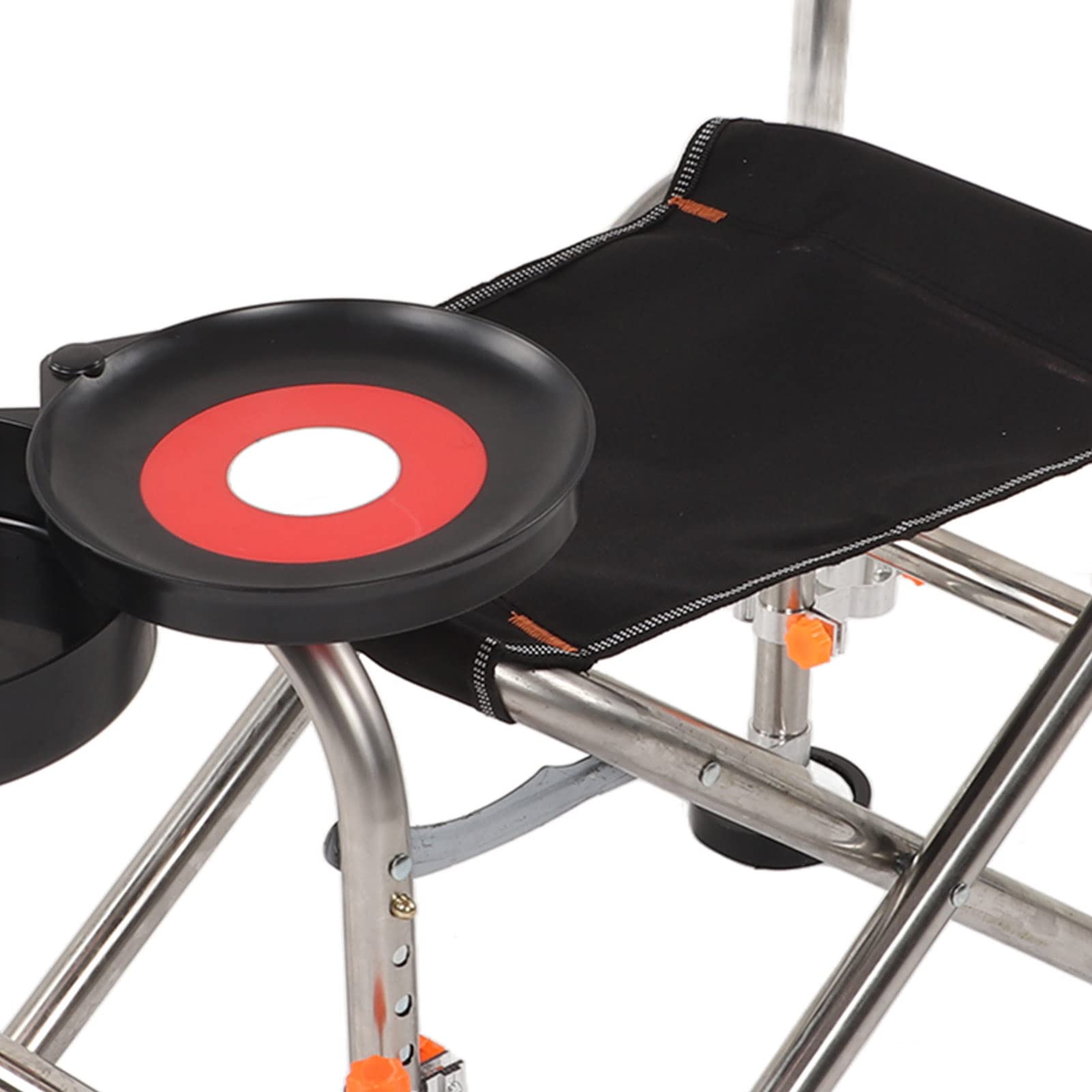 Sedia da pesca, sedia da campeggio pieghevole portatile con porta esche, porta canna, tessuto Oxford, struttura in acciaio inossidabile resistente, per pesca all'aperto, pi