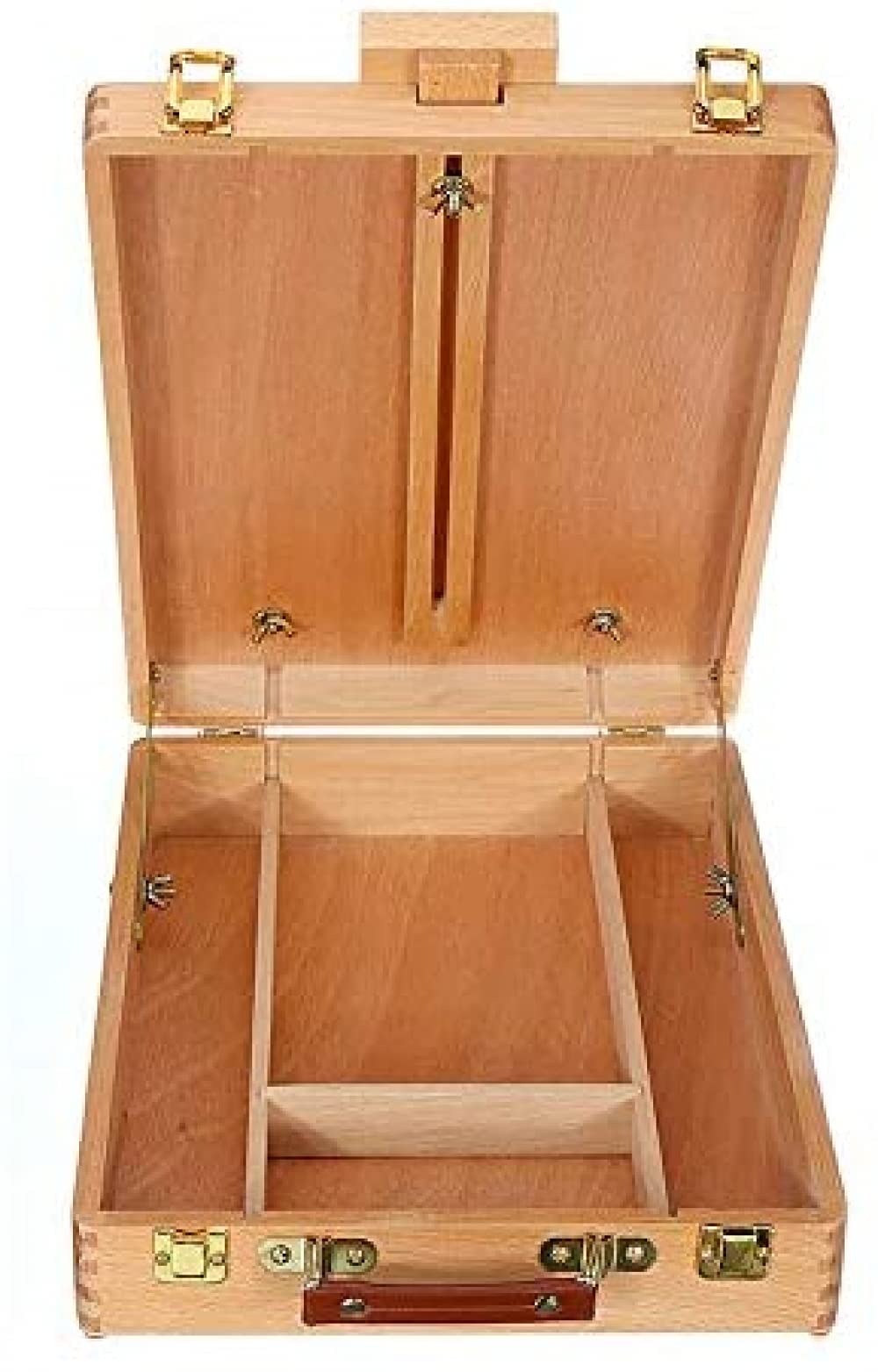 SAeWare Caja de mesa de madera, extraíble, plegable, de cuero, tablero de dibujo de madera, lienzo de mesa de trabajo, boceto con pies para pintar