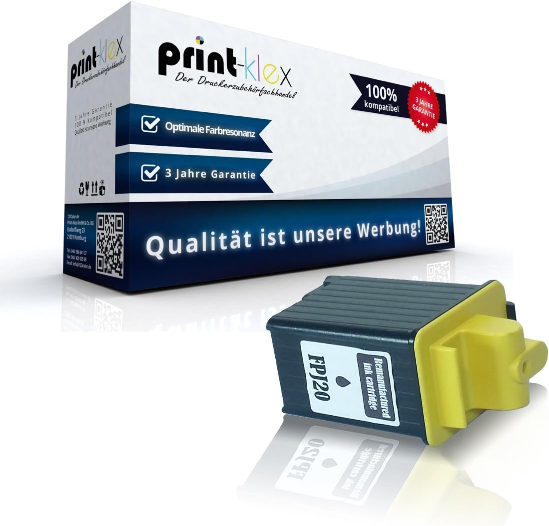 Print-Klex Compatible Ink Cartridge for Olivetti FPJ 20 OLIVETTI JP190SC JP192 JP192SC JP250 JP270 JP350 JP350S JP350WS JP360 JP360 °C JP370 JP370 °C JP450 FPJ20 B0384 – Office Pro Series