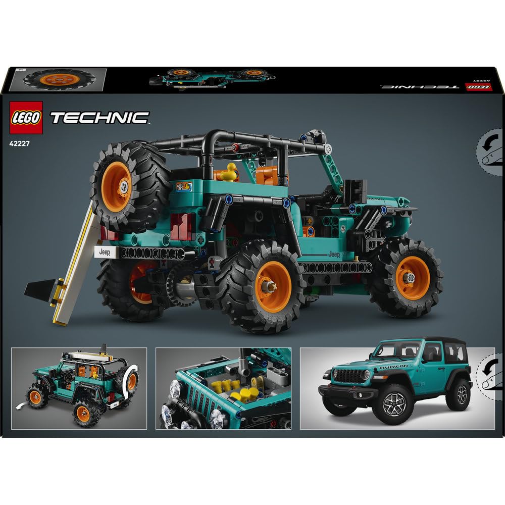 LEGO Technic SUV Jeep Wrangler Rubicon 42227 | Model samochodu, klocki konstrukcyjne, prezent dla fana motoryzacji 10+, zestaw edukacyjny dla dzieci, 723 elementy