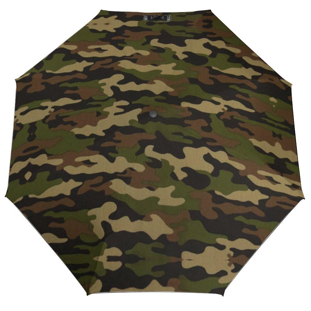 Qjjinxior Folding Umbrella, Army Camouflage Umbrella, Travel Umbrella Auto Open And Close for Windproof, Rainproof