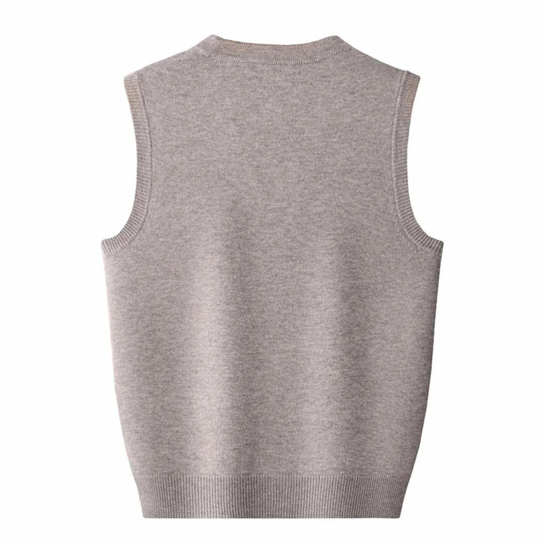Chaleco cárdigan de cachemira para hombre