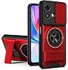 Funda para ZTE Blade A35e, compatible, con cubierta, roja 1