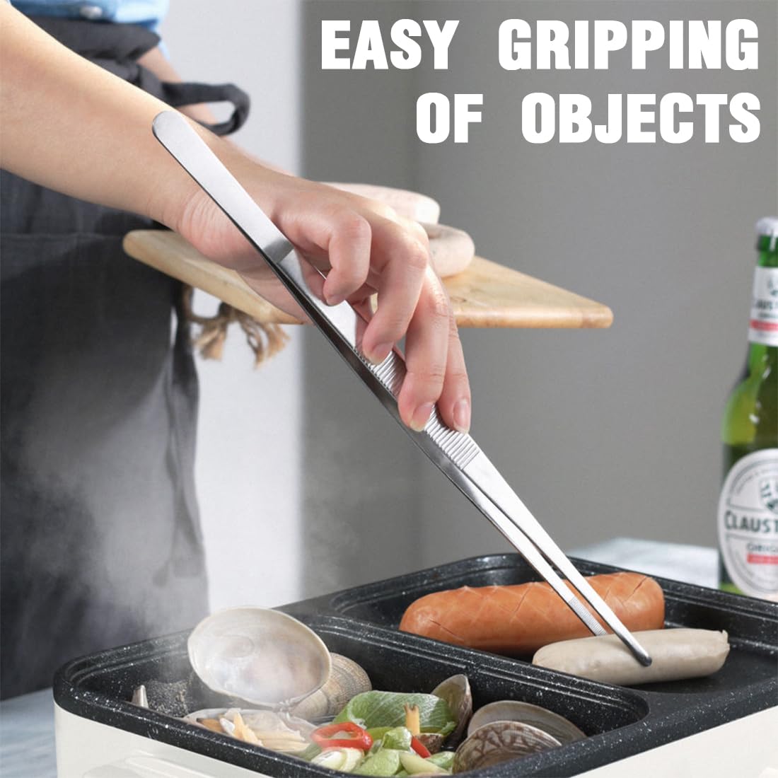 Pinze Da Cucina In Acciaio Inox - 30 Cm, Professionali Per Barbecue E Decorazioni - Foto 9