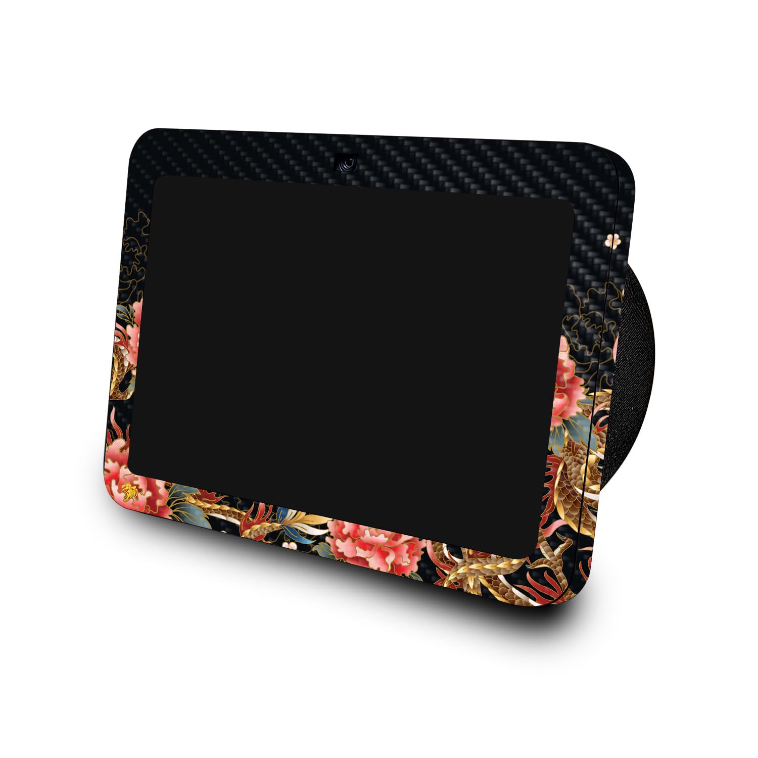 Carbon Fiber Skin Compatible with Amazon Echo Show 8 (3rd Gen, 2023) - Stitch Dragons - Premium 3M Vinyl Protective Wrap Decal Cover - Easy to Apply, Crafted in The USA by MightySkins