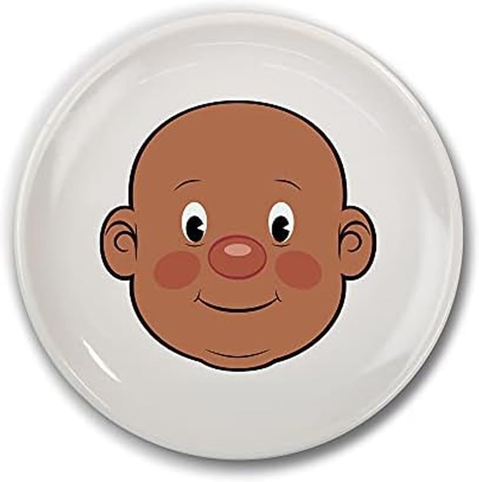 Genuine Fred, FOOD FACE, Ceramic Activity Plate White 8.5 inch diameter