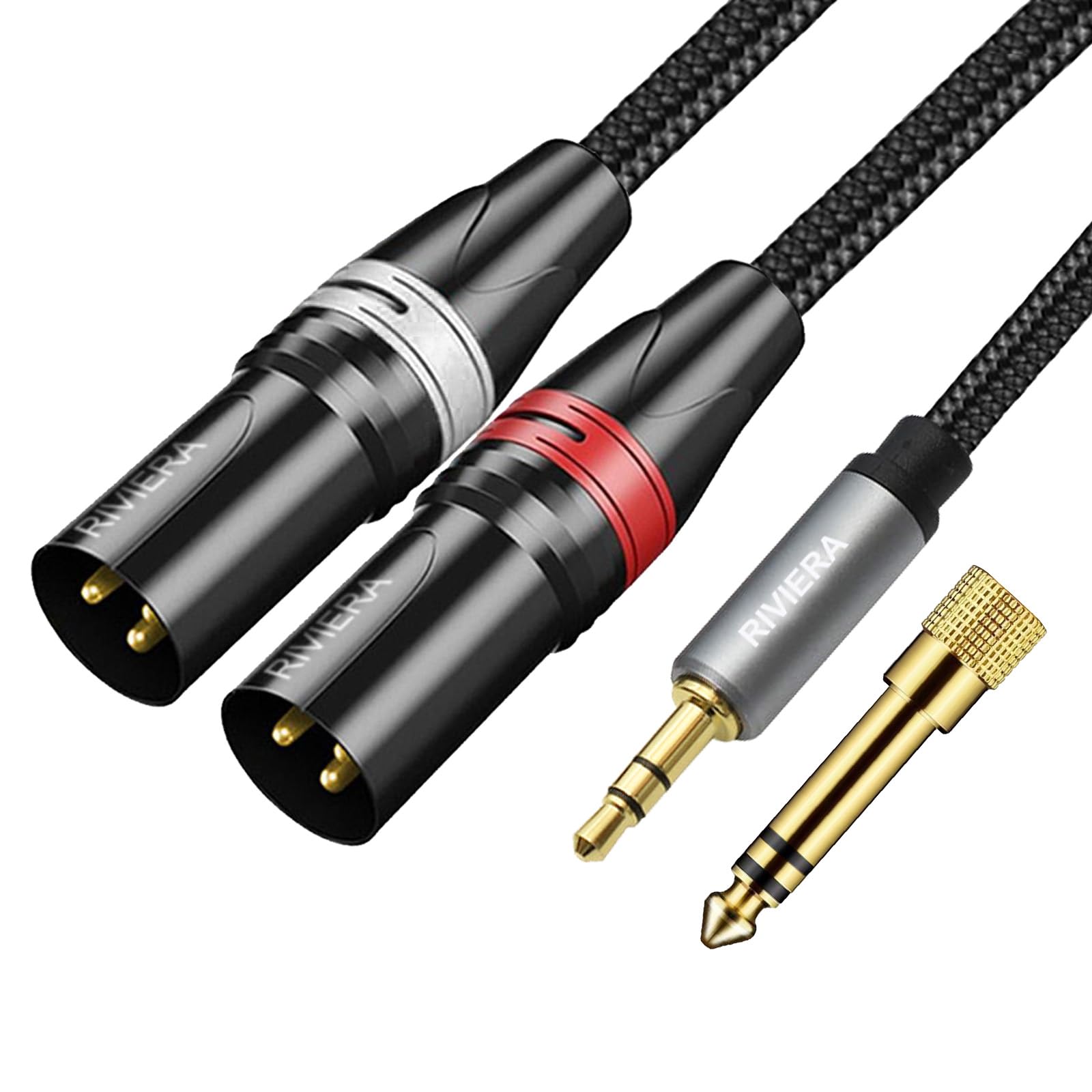 Câble audio 3,5 ST-2 x XLR à faible bruit pour instrument 6 m - 8
