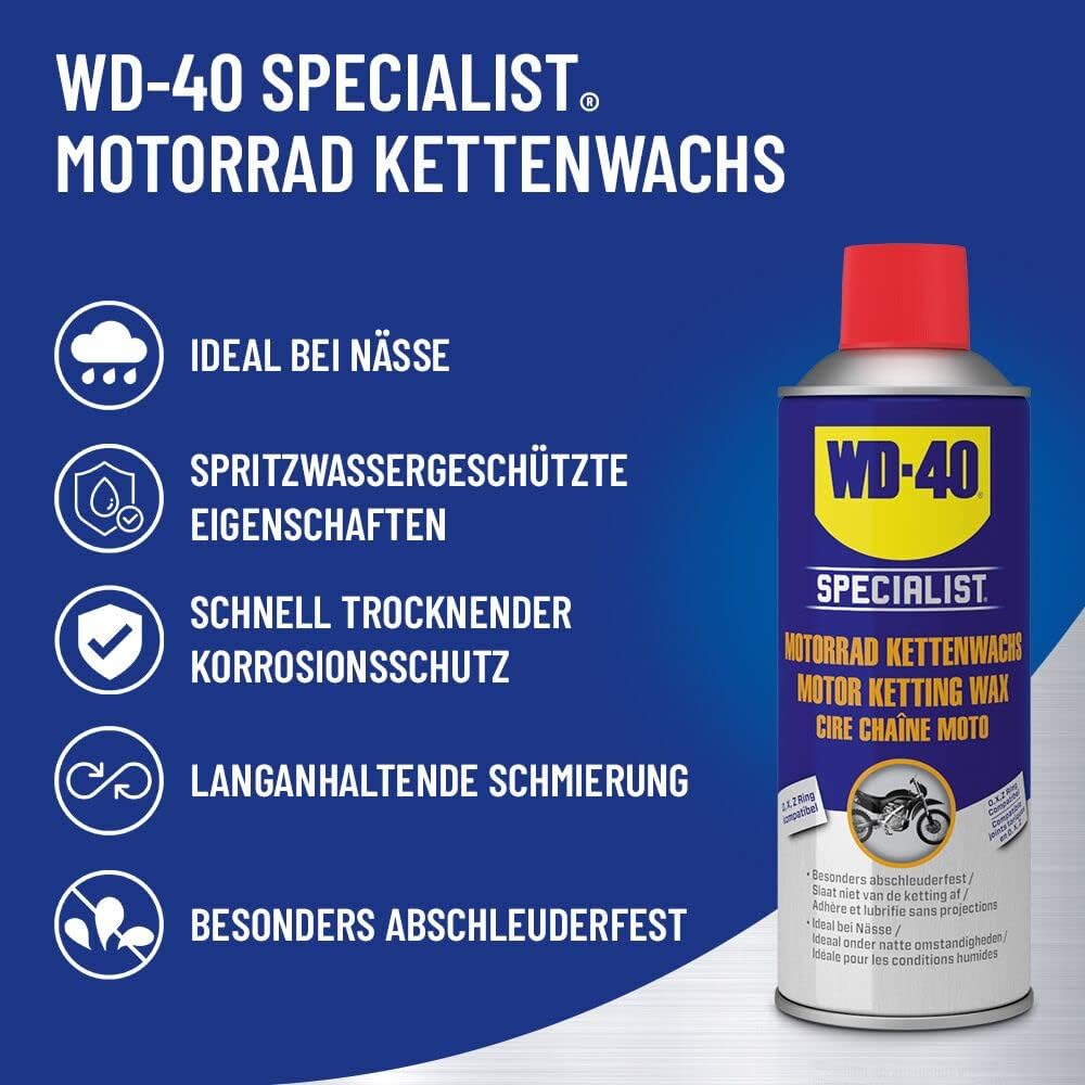 WD-40 Specialist Motorrad Kettenwachs 6x400ml, Motorradpflege