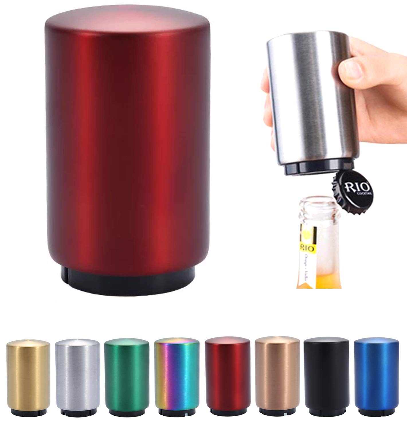 CHICAN Magnetic Beer Bottle Opener,Press Down Automatic Bottle Opener,Magnet Beer Cola Soda Crown Cap Top Bottle Opener Tool Kitchen Gadgets Accessories Valentine's Day Gifts for Men