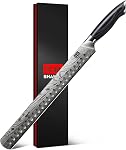 SHAN ZU Kit Knife Set avec bloc de couteau magnétique double face, 7PCS Ensemble de blocs de couteaux en acier en poudre Ultra Set de couteau japonais Sharp avec Aiguillage en acier Couteau Chef avec poignée Pakkawood