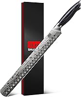 Vista 15 de SHAN ZU - Cuchillo de carnicero de acero en polvo de alto carbono, cuchillo de 12 pulgadas para cortar, deshuesar y rebanar carne con mango