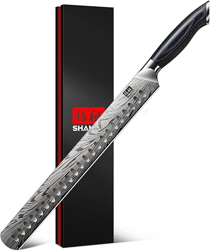 Miniatura 13 de SHAN ZU Cuchillo de chef en acero en polvo, cuchillo de cocina japonés de 8 pulgadas, cuchillos de chef ultra afilados, cuchillos japoneses de alto