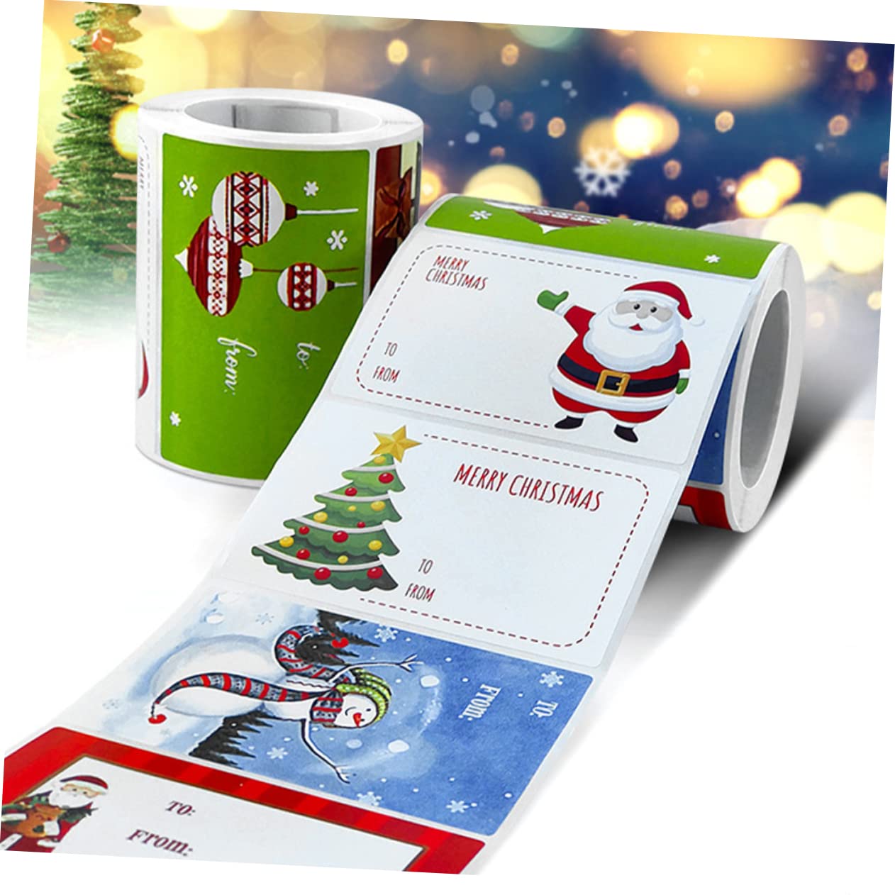 VILLCASE 8 Adesivi natalizi tag di natale sigillo adesivi adesivo multifunzione etichette adesive natalizie adesivi per pacchetti Decalcomanie fai da te etichetta di chiusura
