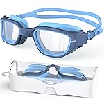Zeligerstar Kids Swim Goggles,Swimming Goggles for Kids 6-14, Anti-Fog UV Protection Pool Glasses for Boys Girls (Blue/Grey Blue+Clear Lens)